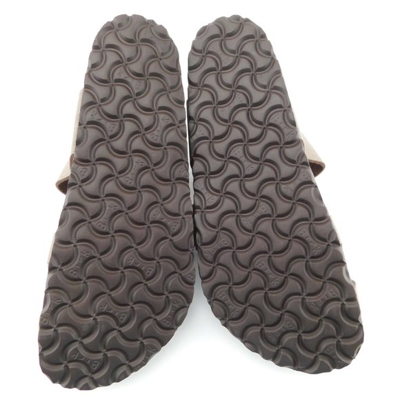 New BIRKENSTOCK Logo Buckle Brown Sandals EU39/US8 - Picture 4 of 5